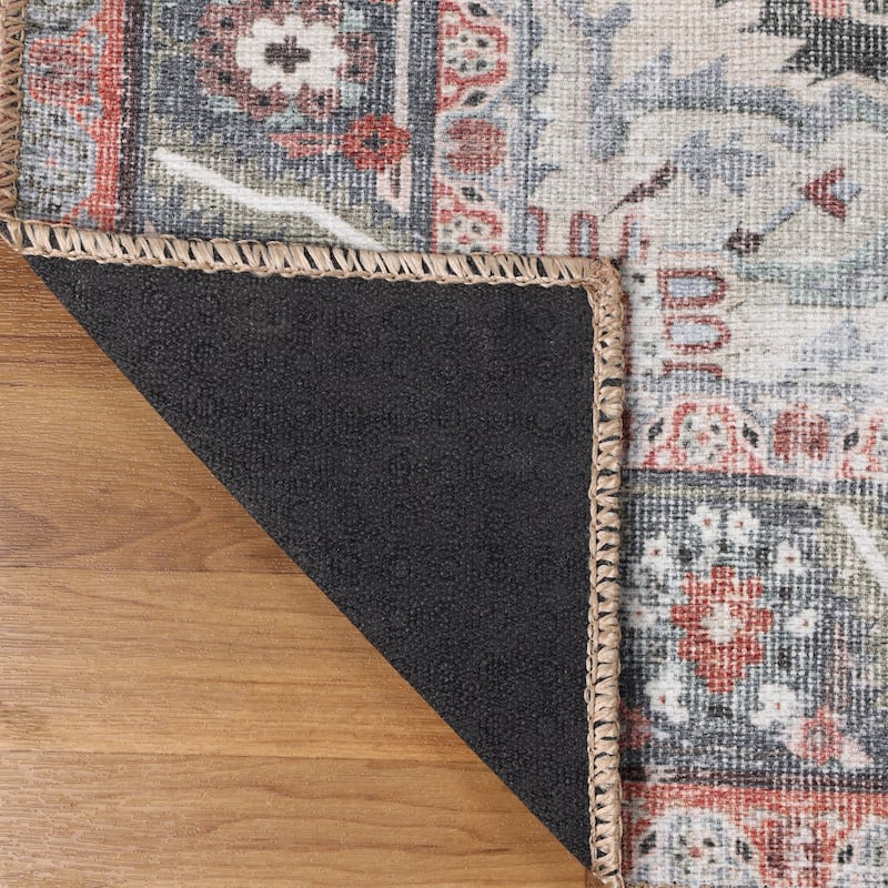 Superior Mesa Rustic Medallion Border Indoor Area Rug or Runner