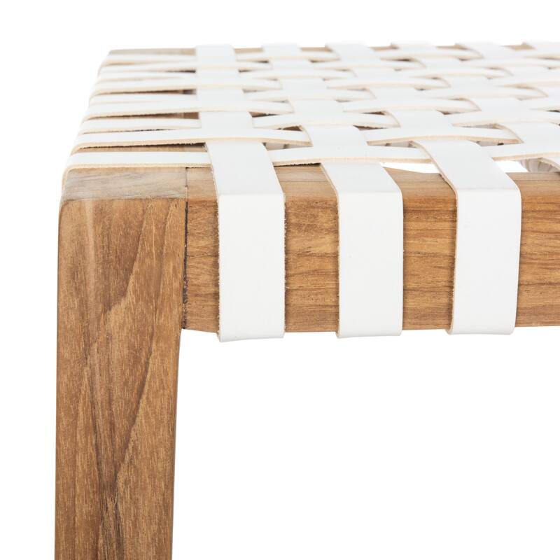 SAFAVIEH Ozgul Woven Lattice Counter Stool - 20" x 17.7" x 27.1" - 20Wx18Dx27H