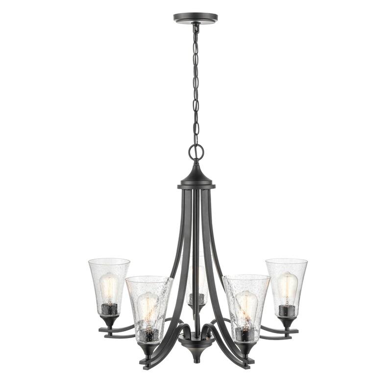 Millennium Lighting Natalie 5 Light Chandelier Ceiling Light in Multiple Finishes - Matte Black