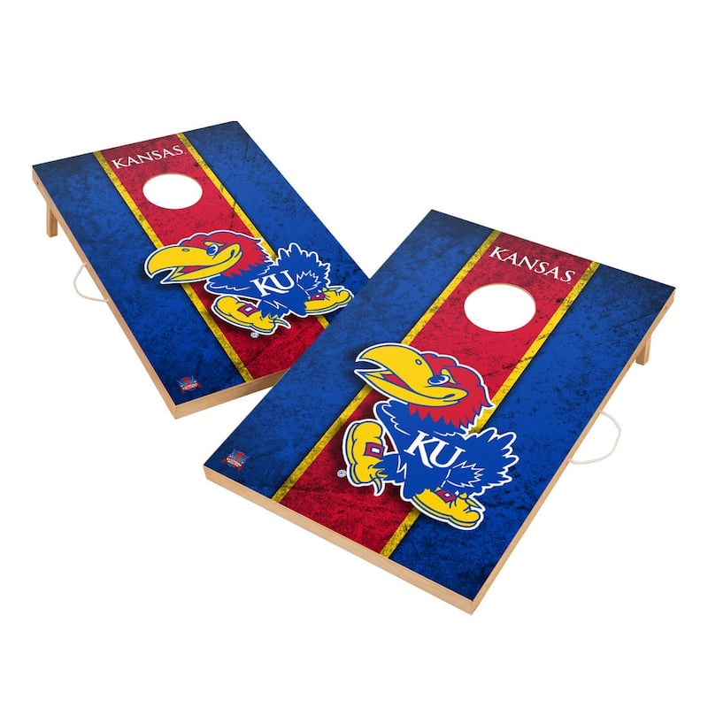 Vintage Kansas Jayhawks 2x4 Tailgate Cornhole Boards - NO Accessories