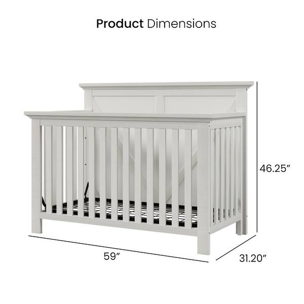 dimension image slide 1 of 2, Jarah 4-in-1 Convertible Baby Crib