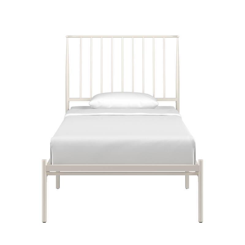 Bliss Metal Platform Bed with Curved Metal Headboard by iQ Modern