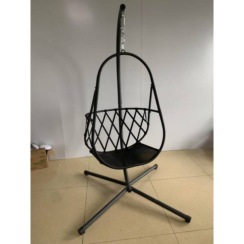 Hanging Swing Egg Chairs Foldable Hanging Basket Chair with Cup Holder