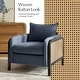 preview thumbnail 6 of 13, Abeline 32.75"W Coastal-Style Upholstered Armchair with Solid Wood Legs and Cushions Set of 2 by HULALA HOME