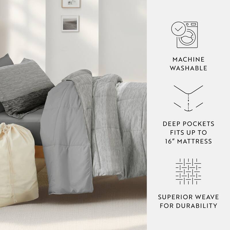 8pc Twin XL Pattern Dorm Bedding Bundle