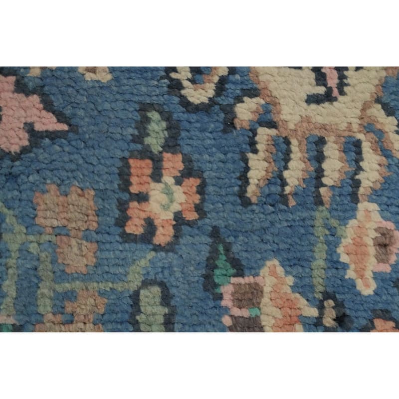 Hand Knotted Oriental 100% Wool Carpet Traditional Floral Peach Hamedan Area Rug - 12' 4'' X 8' 4''