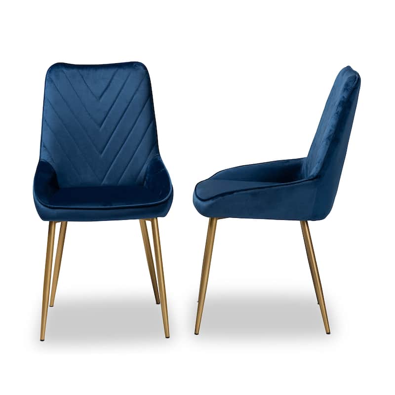 Priscilla Contemporary Glam and Luxe Velvet Dining Chair Set (2PCs)