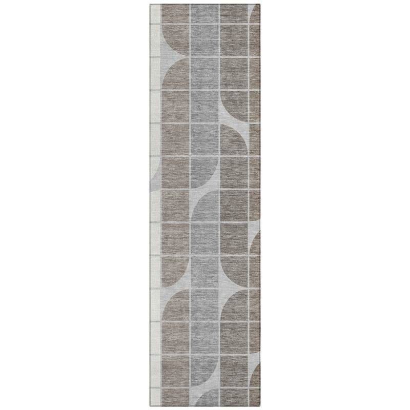 Machine Washable Indoor/ Outdoor Modern Finch Chantille Rug
