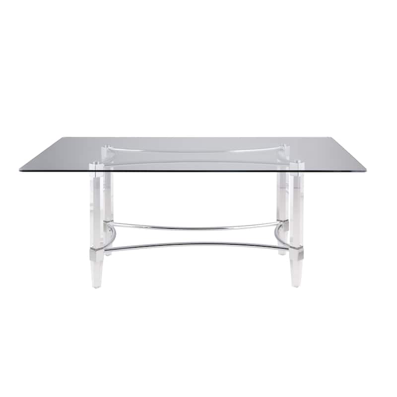 Somette 36"x60" Glass/Acrylic 5-Piece Dining Set