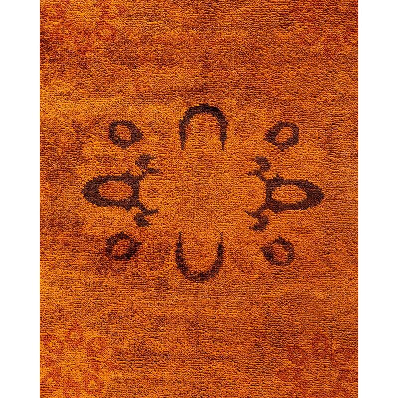 Contemporary Overdyed Wool Hand Knotted Area Rug - 9' 2" x 12' 2"