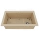 preview thumbnail 64 of 82, Karran Drop-In Quartz 33 in. 1-Hole Single Bowl Kitchen Sink Kit
