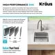 preview thumbnail 20 of 87, KRAUS Dex Stainless Steel Single Bowl Undermount Kitchen Bar Sink