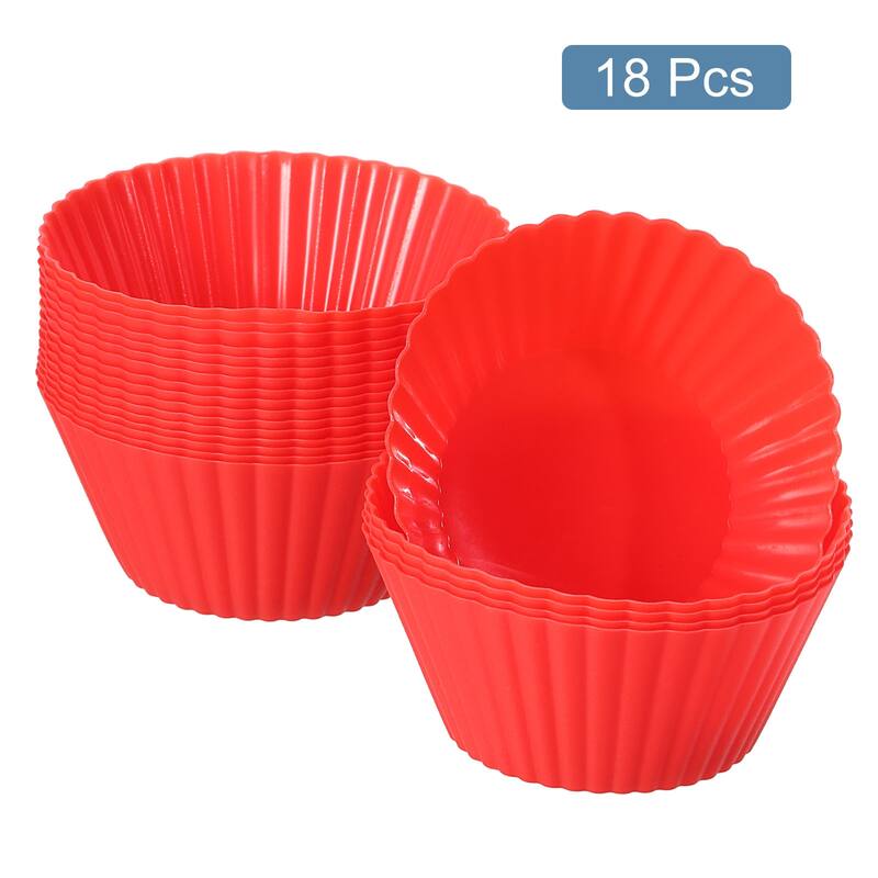Silicone Cupcake Baking Cups, 2.8" Non-Stick Muffins Liners