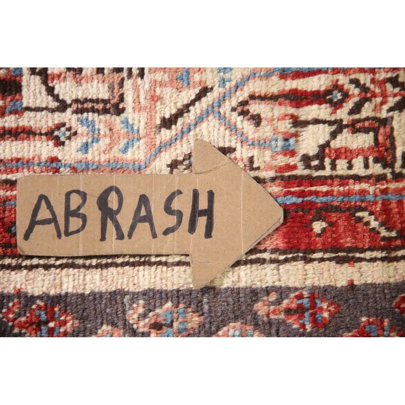 Hand Knotted Oriental 100% Wool Carpet Traditional All-Over Greys & Charcoal Botemir Runner Rug - 10' 4'' X 3' 4''