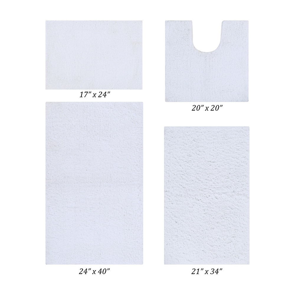 Better Trends Bath Rug Set 100% Micro Polyester Tufted Anti-Skid Latex Backing Bathroom Rugs for Shower, Sink Mats Micro Plush