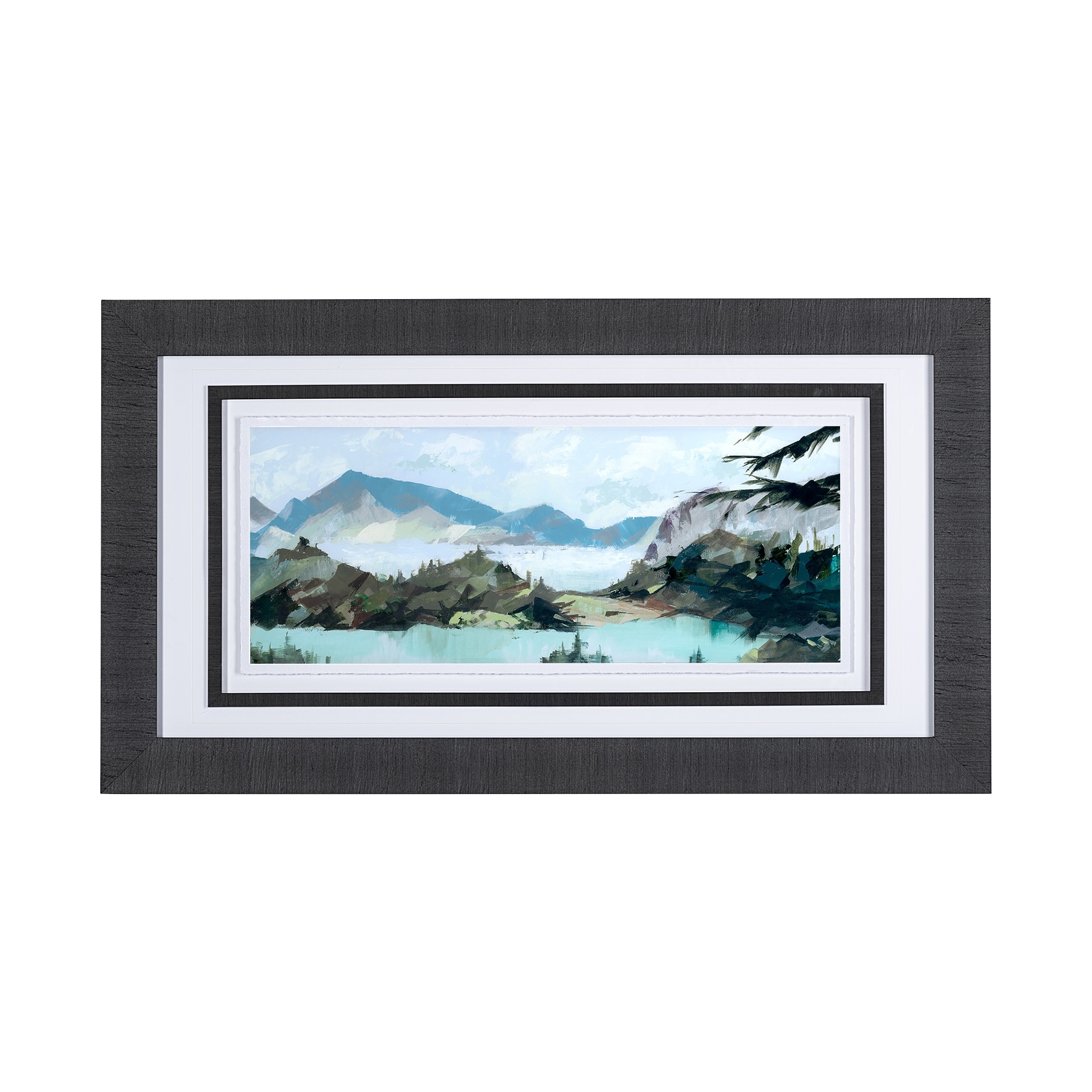 Vista II by Mercana Studio a Hand Embellished Textured Framed Art Print Matted under Glass