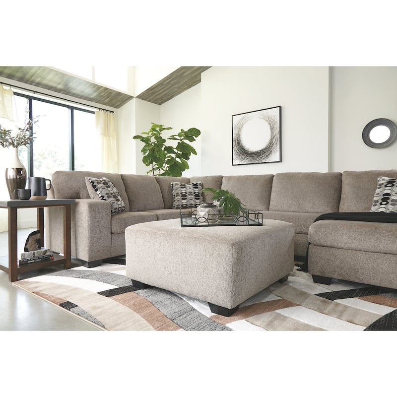 Ballinasloe Oversized Ottoman - Platinum