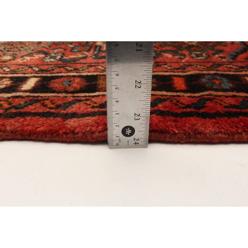 ECARPETGALLERY Hand-knotted Andelz Red Wool Rug - 3'6 x 10'1