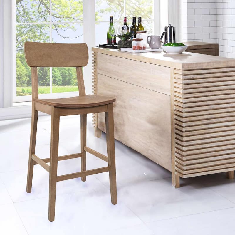 Rustic 29-inch Torino Wood Bar Stool