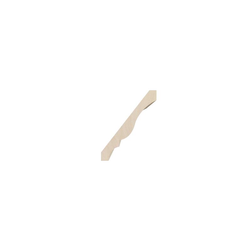 WM48: 3-1/3-in H x 2-2/3-in P x 4-1/4-in F x 96-in L Americraft Solid Hardwood Stain Grade Crown Moulding