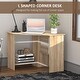 preview thumbnail 22 of 22, HOMCOM Corner Computer Desk with Storage Shelf, Writing Table Study Workstation for Home Office