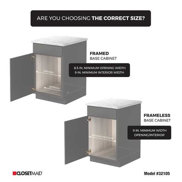 ClosetMaid Premium 8.75inch 3tier Compact Pullout Basket