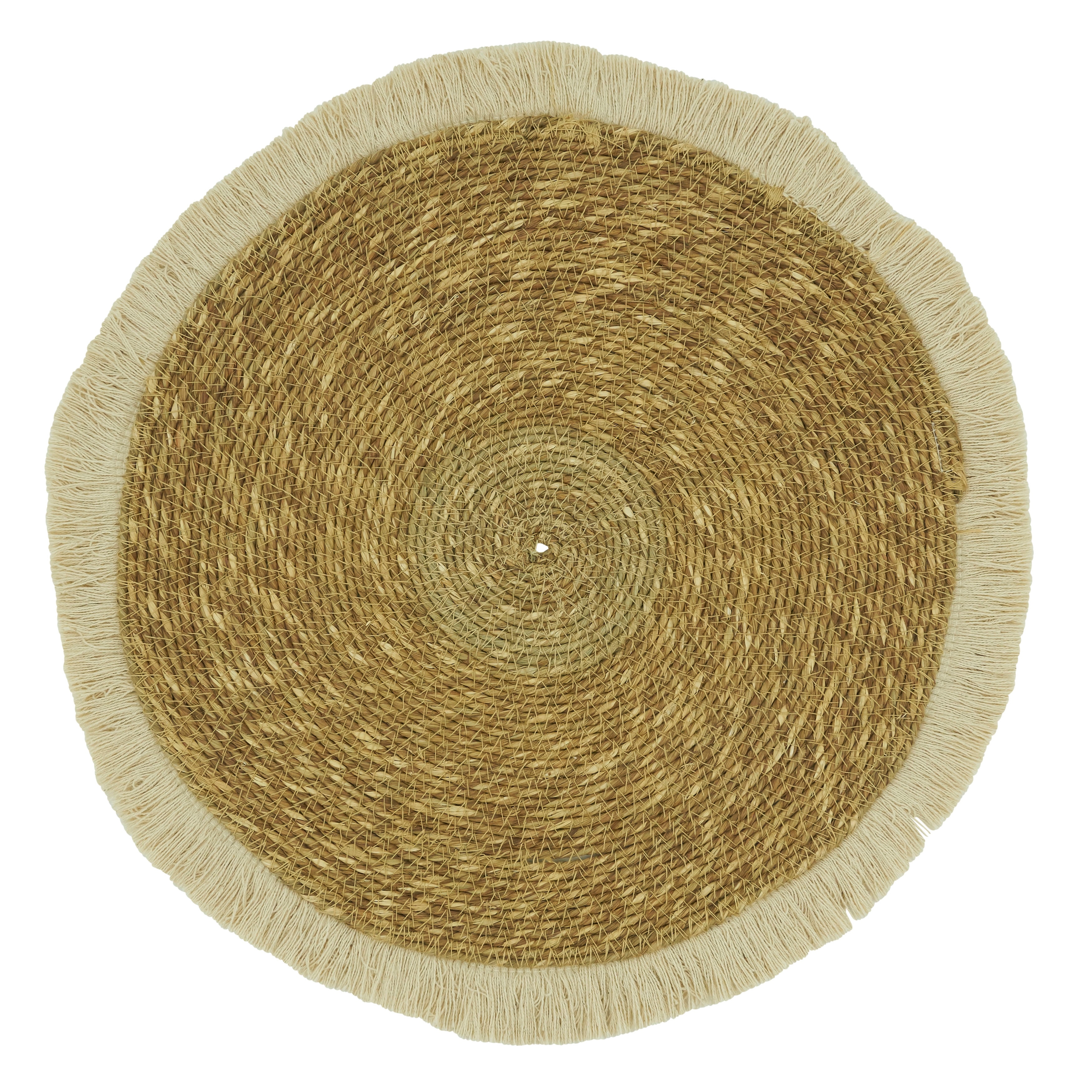 Saro Lifestyle Fringe Border Design Table Mats (Set of 4) - 15"