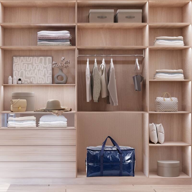 4 Packs Clothes Storage,Foldable Storage Bags,Moving Bags for Comforters,Closet Organizers and Storage with Handles 27*14*15in