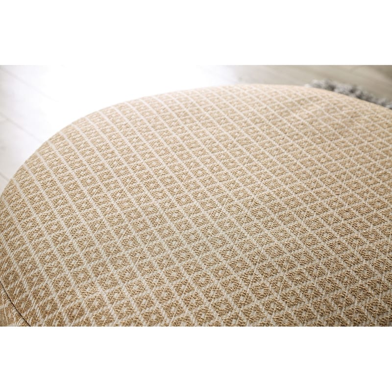 Transitional Style Upholstery Ottoman With Welt Trim