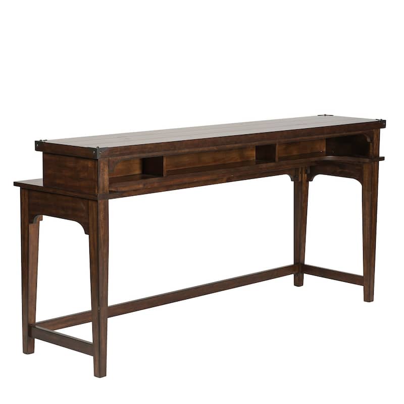 Aspen Skies Russet Brown 4 Piece Console Set (1-Console 3-Stools)