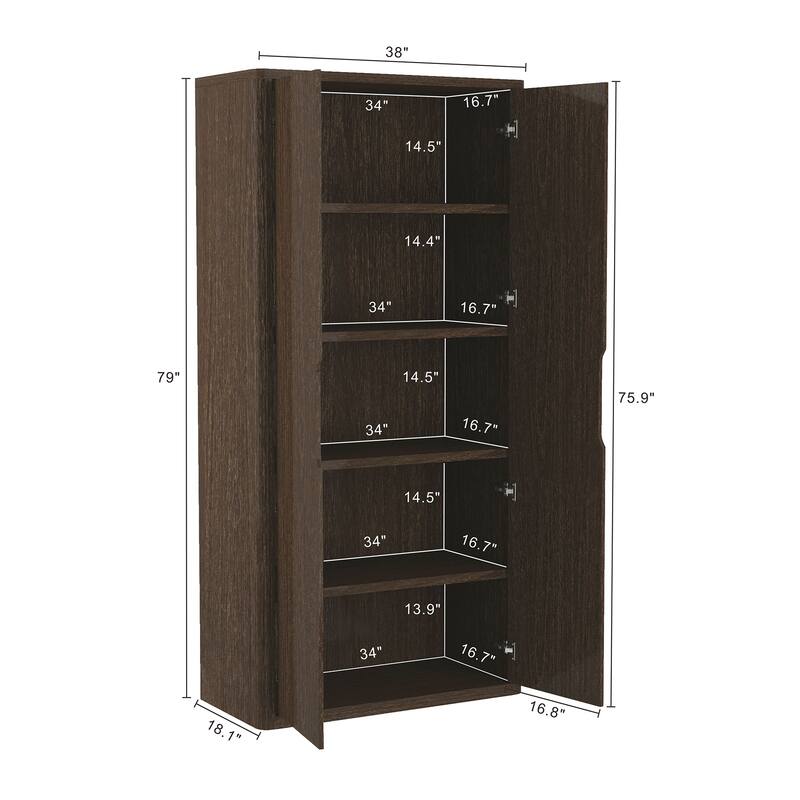 Manhattan Comfort Rivington Modern 38 In Bookcase Cabinet