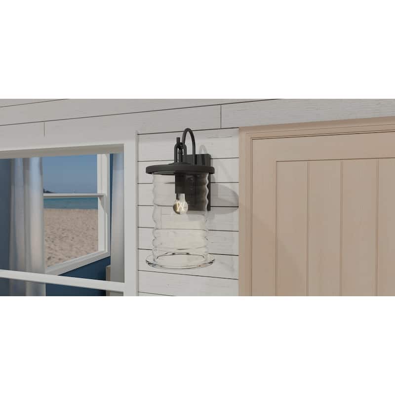 Noland 1-Light Matte Black Outdoor Wall Lantern
