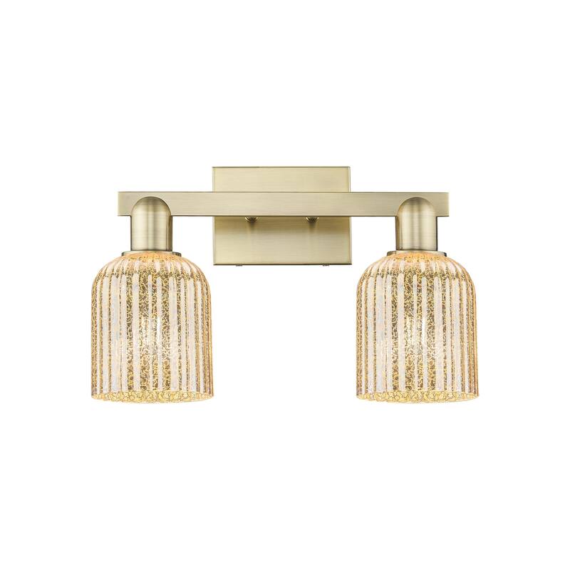 Innovations Lighting 716-2W-11-16 Bridal Veil Vanity Bridal Veil 2 - Antique Brass / Mercury