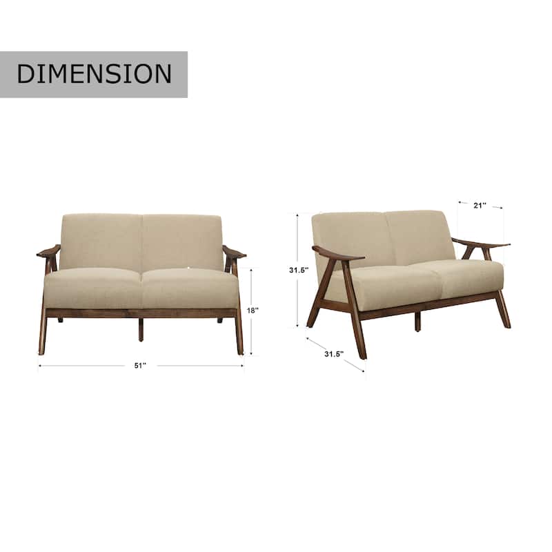 Levine Retro Living Room Loveseat