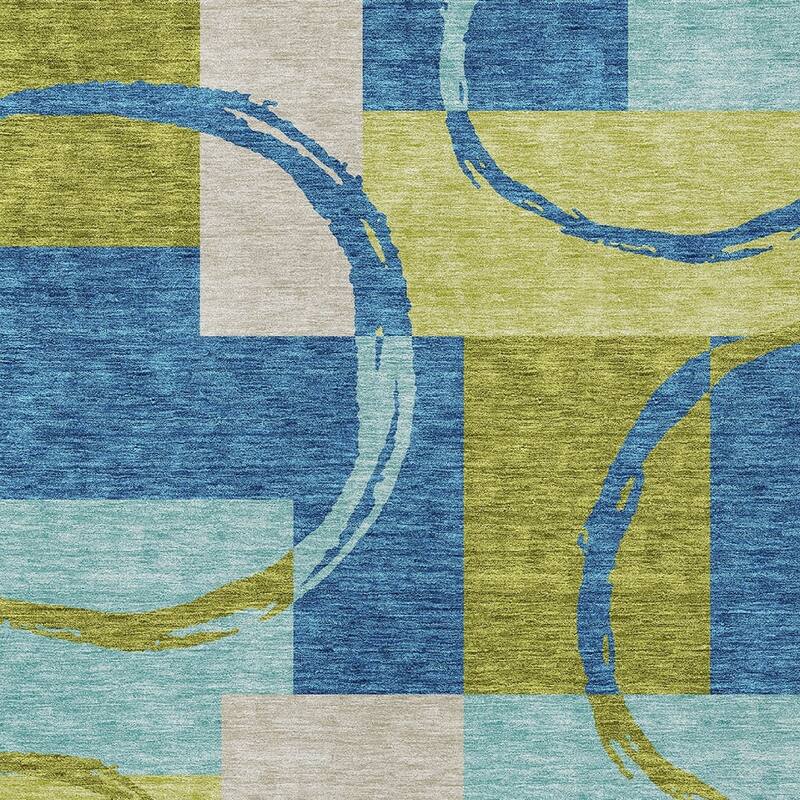 HomeRoots Geometric Modern Rectangle Outdoor Rug