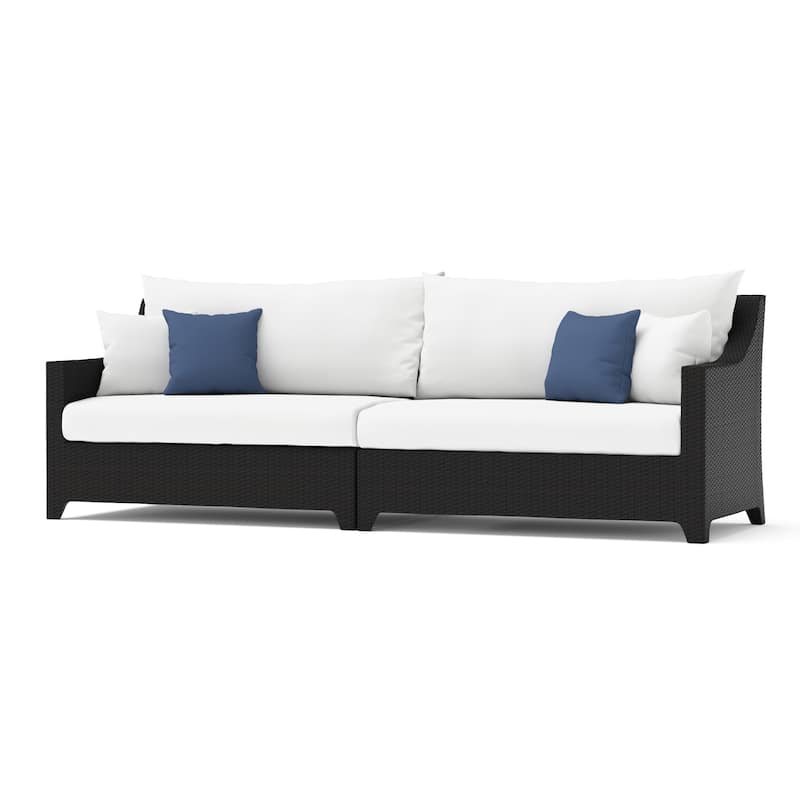 Deco 9 Piece Sunbrella Outdoor Patio Sectional & Club Set