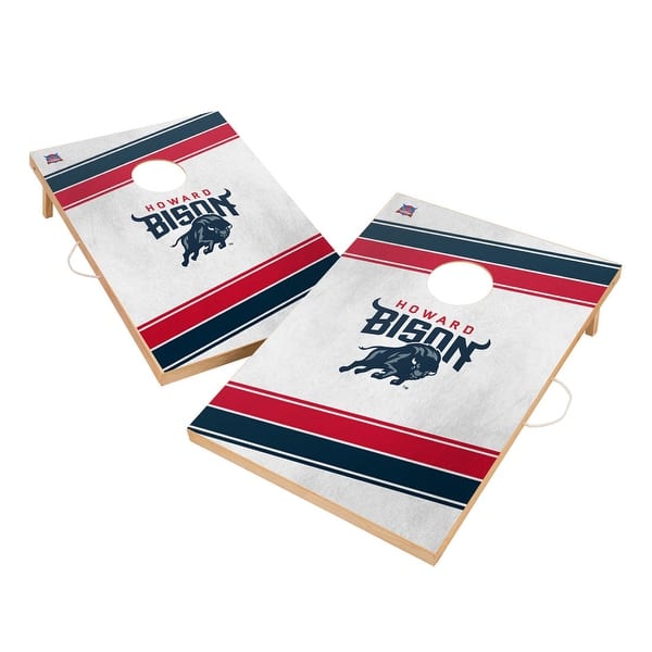 slide 2 of 5, Howard University Bison Regulation 2x4 Cornhole Set