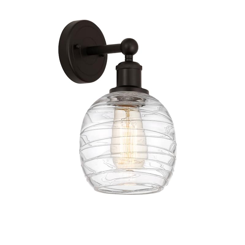 Innovations Lighting 616-1W-12-6 Belfast Sconce Belfast 12" Tall Wall - Oil Rubbed Bronze / Deco Swirl