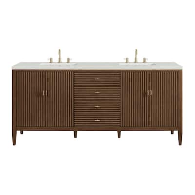 James Martin Vanities 485-V72-3LDL Myrrin 72" Double Basin Wood Vanity