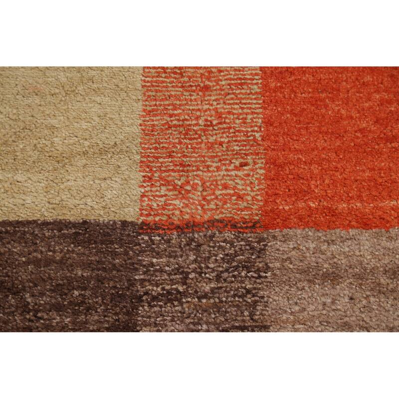 Modern Gabbeh Kashkoli Oriental Area Rug Wool Hand-knotted Carpet - 3'0" x 4'7"