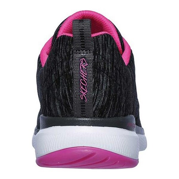 skechers flex appeal 3.0 black hot pink