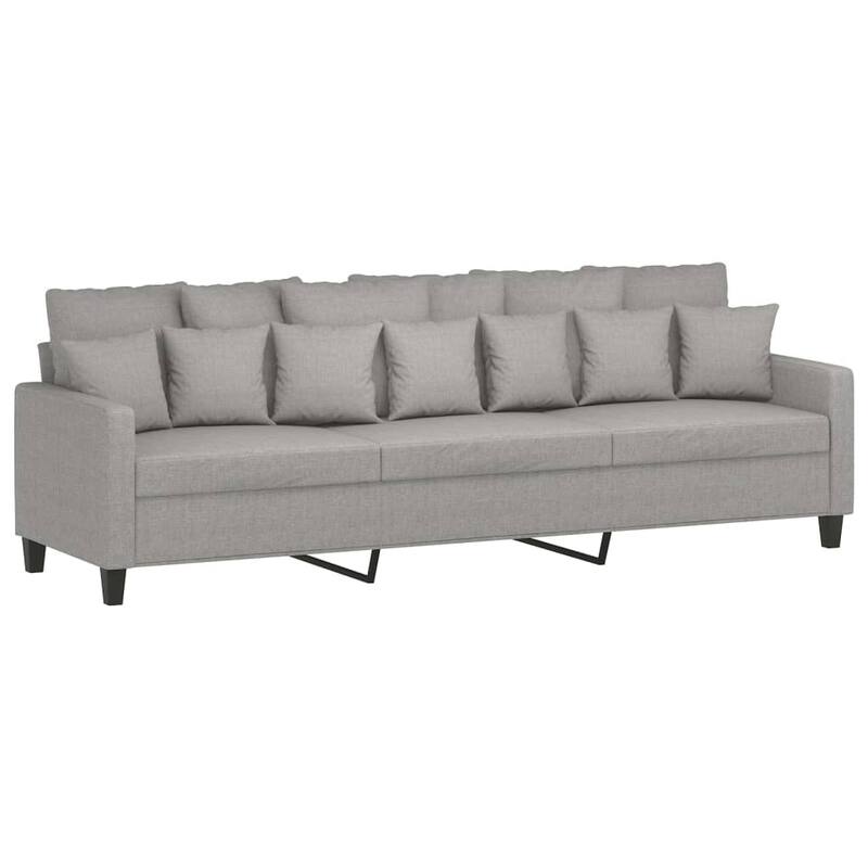 vidaXL 3-Seater Sofa Light Gray 82.7" Fabric - 89.8" x 30.3" x 31.5"
