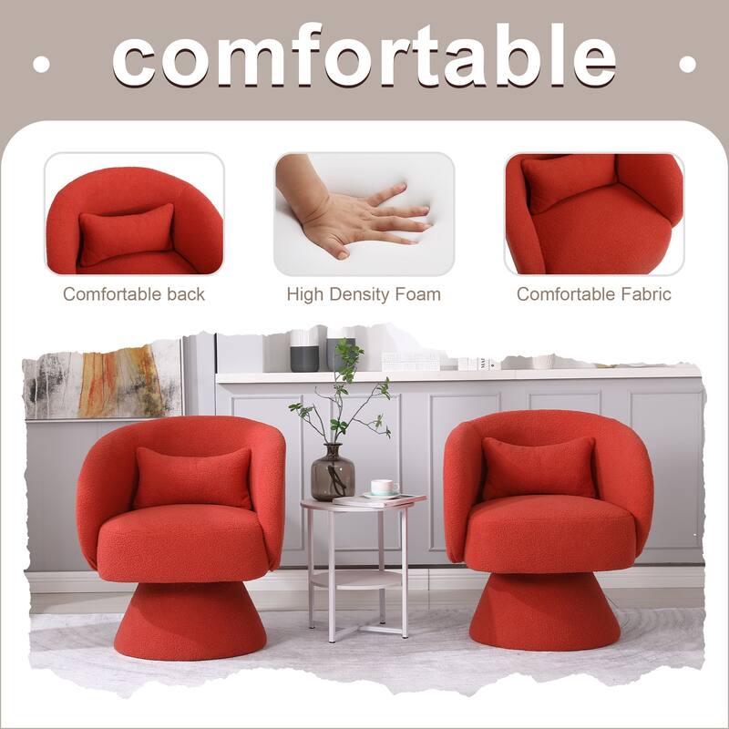 Upholstered Swivel Armchair (Set of 2)
