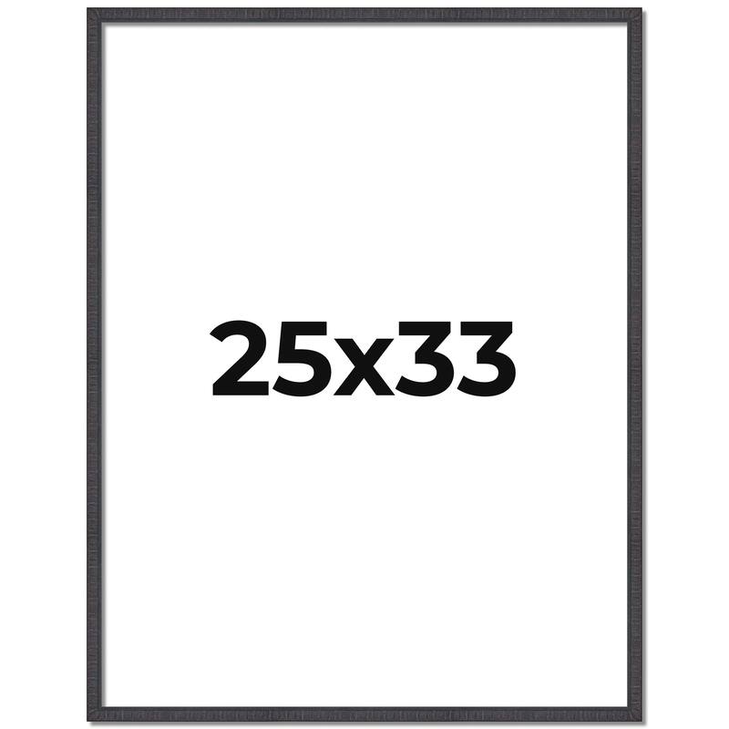 25x33 Frame Brown Solid Wood Picture Frame - Complete Modern Photo
