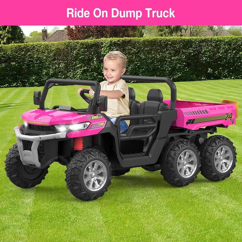 24V 2 Seater Ride On Dump Truck with Remote Control Electric UTV Car