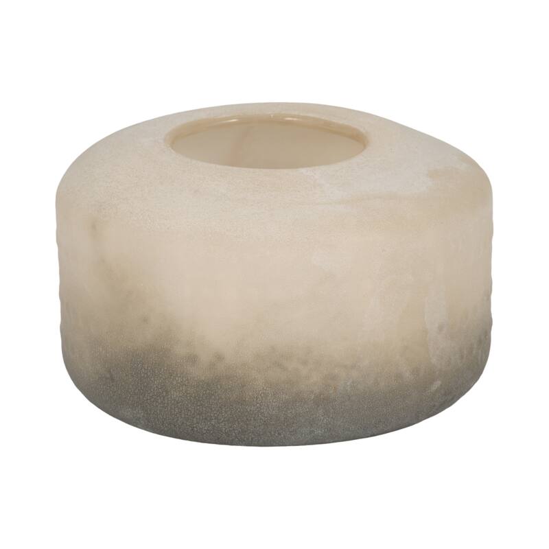 Sagebrook Home Elegance 8-inch Textured 2-tone Glass Vase, Serenity, Ombre