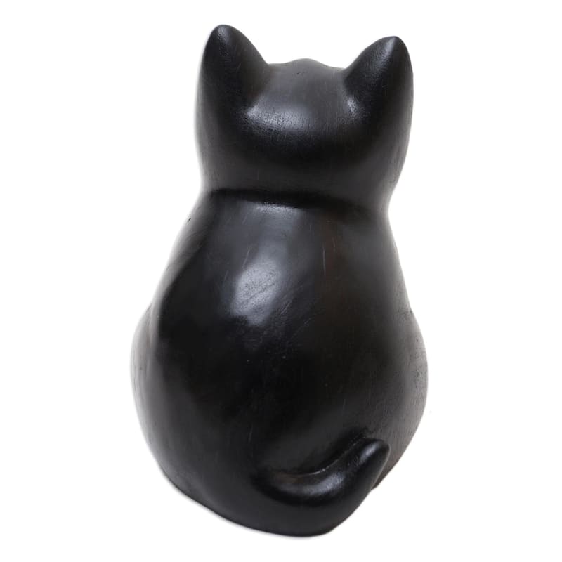 Novica Handmade Chubby Cheeks Wood Figurine