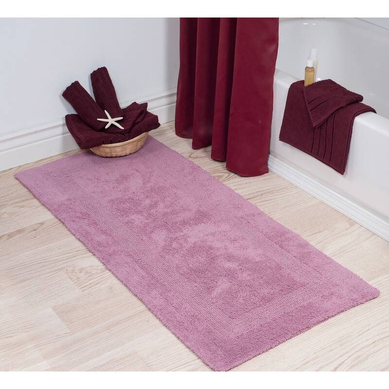 Bath Mat - 60x24-Inch Plush Cotton Bathroom Runner by Windsor Home
