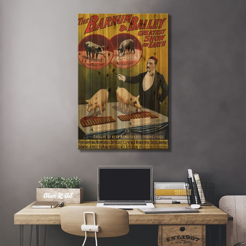 1900s Barnum & Bailey Circus Poster Print On Wood by The Advertising Archives - Multi-Color