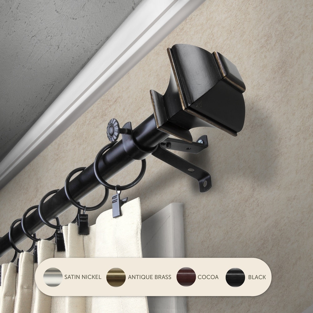 InStyleDesign Eugene Adjustable Curtain Rod 13/16 inch dia.